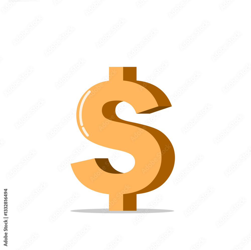 Dollar sign icon vector illustration isolated on white background for your mobile app design Dollar sign icon vector illustration isolated on white background for your mobile app design