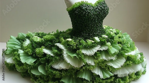 A concept of eco-friendly fashion made from recycled and organic materials.