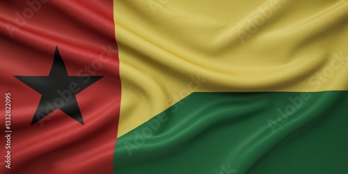Guinea Bissau national flag background
