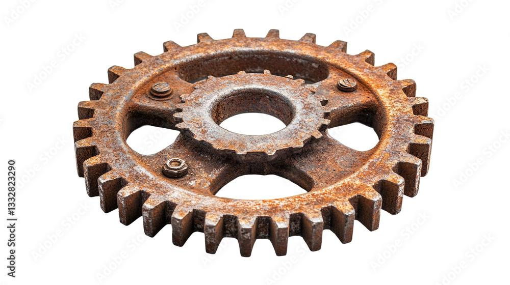 Rusty old cog wheel, cut out. Isolated on a transparent background. Rusty old cog wheel, cut out. Isolated on a transparent background.
