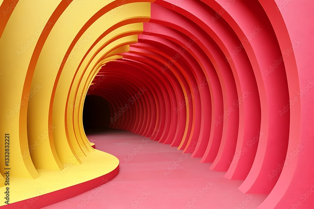 Fototapeta premium Abstract Colorful Tunnel Design