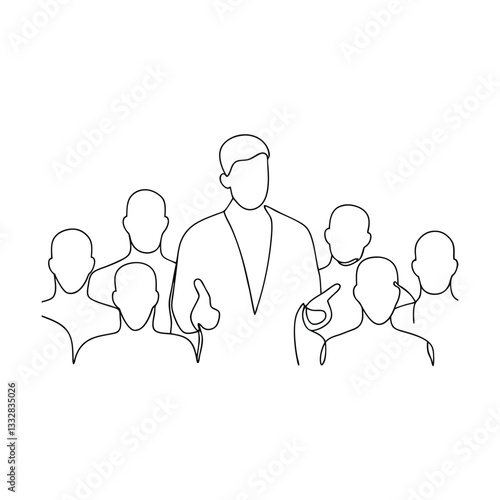 Leadership, Team, Meeting, Presentation, Guidance, Direction, Manager, Group, Online, Illustration