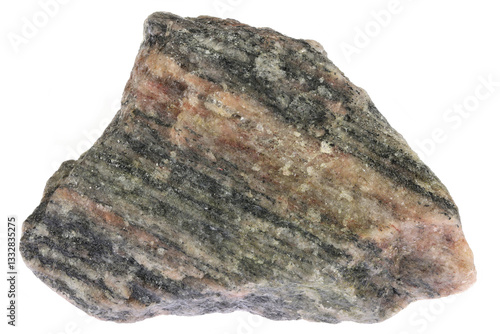 gneiss from the Baltic Sea coast in Laboe, Germany isolated on white background