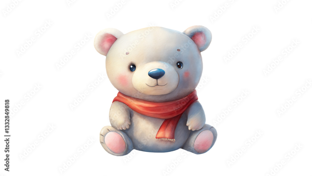 Cute and cuddly plush teddy bears toy isolated on a transparent background Cute and cuddly plush teddy bears toy isolated on a transparent background