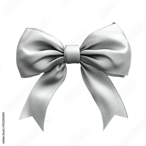 Elegant Silver Bow Festive Gift Wrap Design