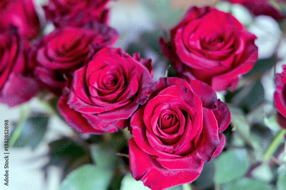 Romantic bouquet of beautiful fresh roses Romantic bouquet of beautiful fresh roses