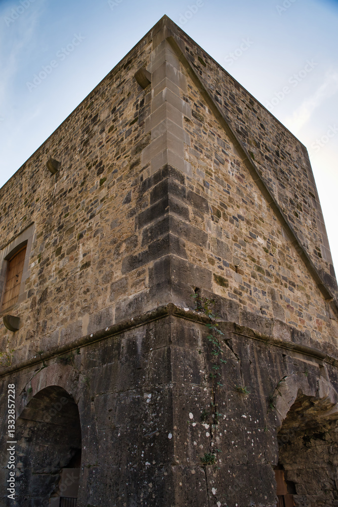 Ruins of the Royal Weapons Factory of Orbaitzeta, located in a leafy and hidden corner of the Irati Forest (Basque Country, Spain) Vertical Ruins of the Royal Weapons Factory of Orbaitzeta, located in a leafy and hidden corner of the Irati Forest (Basque Country, Spain) Vertical