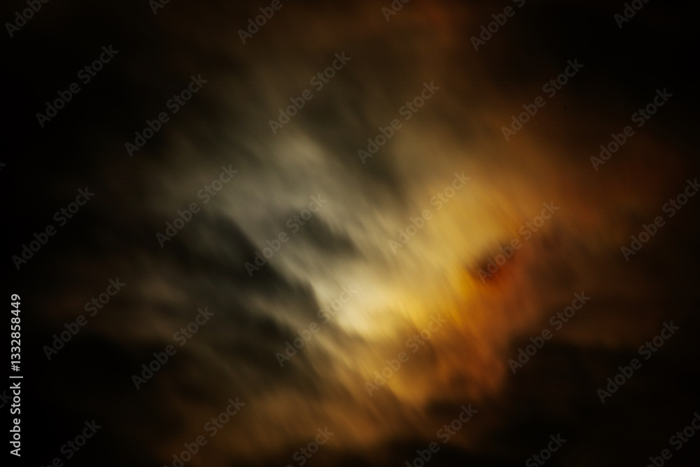 surreal night sky with an intense glow behind dark, swirling clouds. The dramatic mix of warm and cool tones creates an eerie and atmospheric effect. surreal night sky with an intense glow behind dark, swirling clouds. The dramatic mix of warm and cool tones creates an eerie and atmospheric effect.
