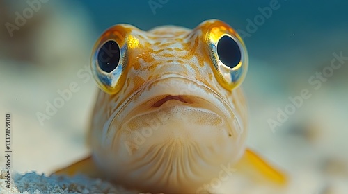 Yellowhead jawfish in the sandy habitat of Bonaire.