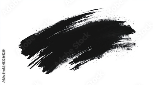 black strokes acrylic white and black different shapes convolutions brush strokes no color 