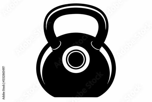 kettlebell line art silhouette vector illustration