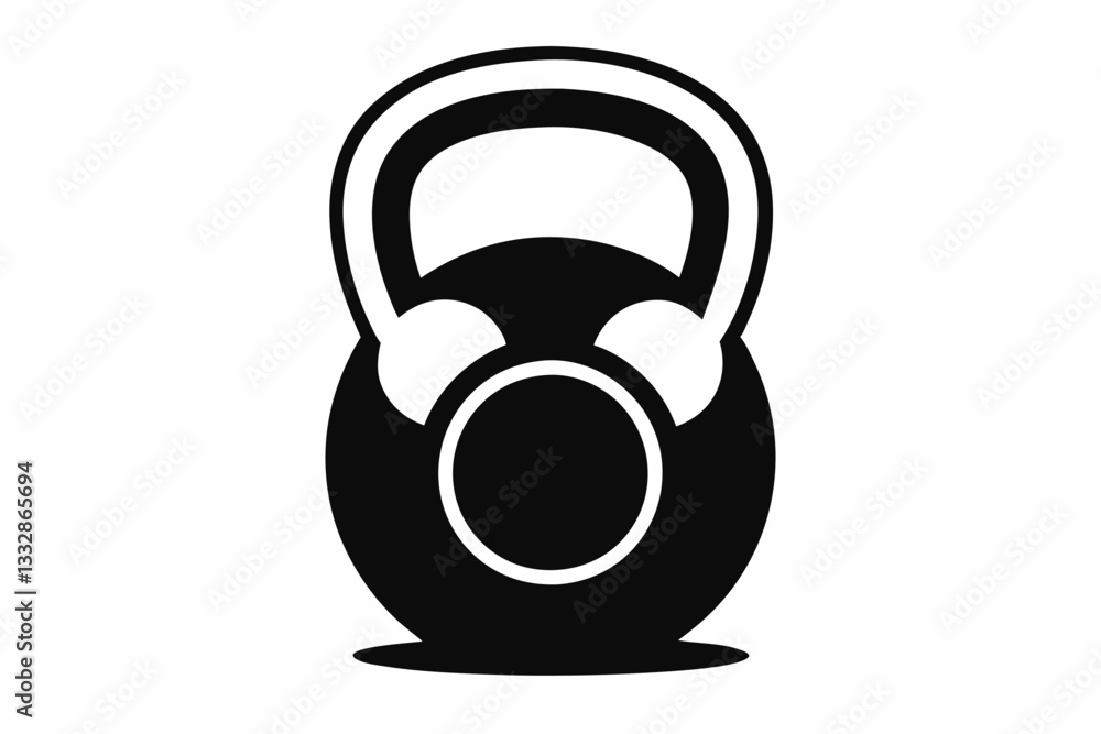 kettlebell line art silhouette vector illustration kettlebell line art silhouette vector illustration