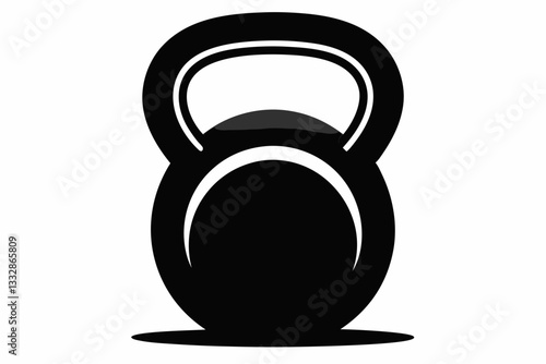 kettlebell line art silhouette vector illustration