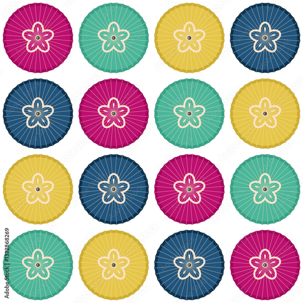 Pattern set with japanese chinese umbrellas decorative objects art design
Pattern set with japanese chinese umbrellas decorative objects art design