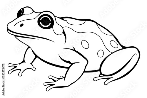 toad line art silhouette vector illustration
