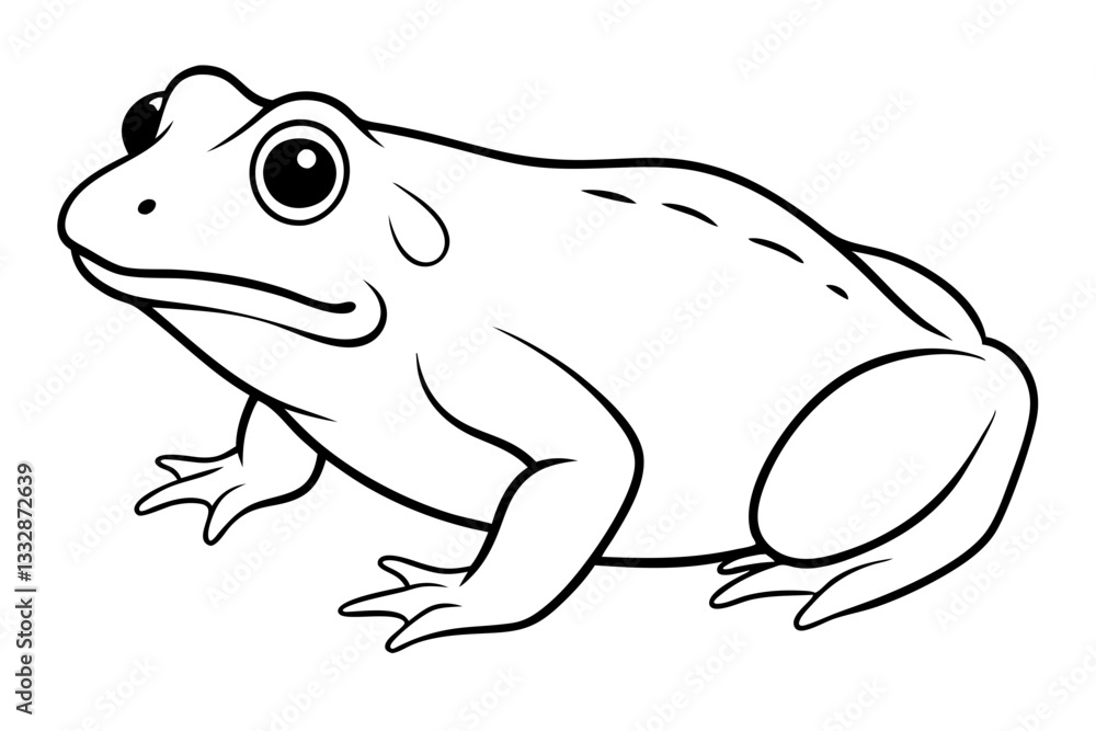 Fototapeta premium toad line art silhouette vector illustration