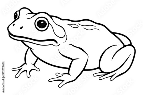 toad line art silhouette vector illustration