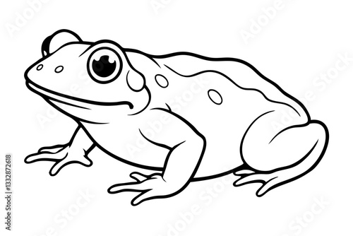 toad line art silhouette vector illustration