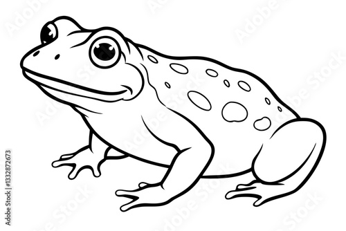 toad line art silhouette vector illustration