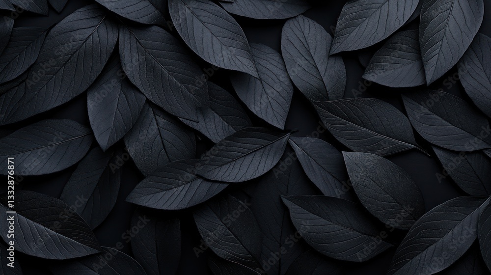 Dark Elegance: A Monochromatic Study of Leaves Dark Elegance: A Monochromatic Study of Leaves