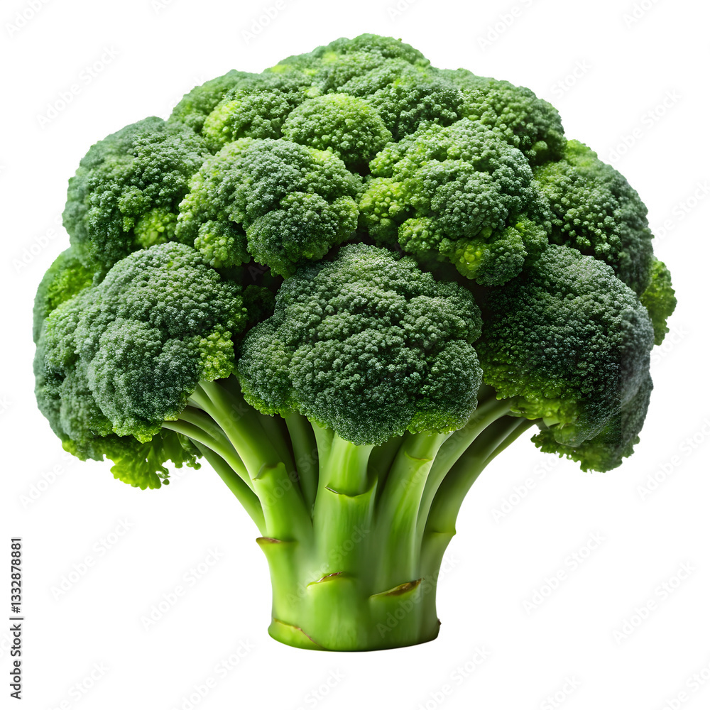 Fresh Green Broccoli Floret isolated on transparent background Fresh Green Broccoli Floret isolated on transparent background