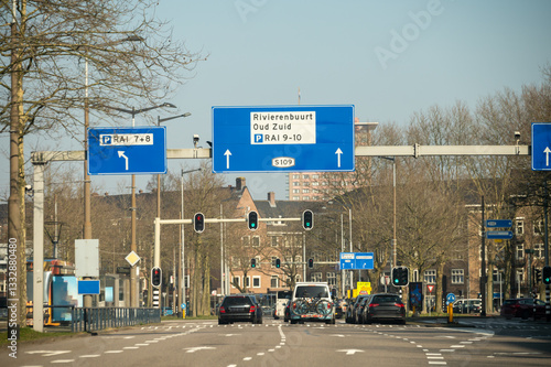 Road network infractrusture in Netherlands, driving safe on high quality asphalt on Dutch highways, A2, traffic jam problems, road construstion, many cars, rush hours