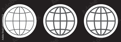Website icon set.glob icons, Web icons vector
