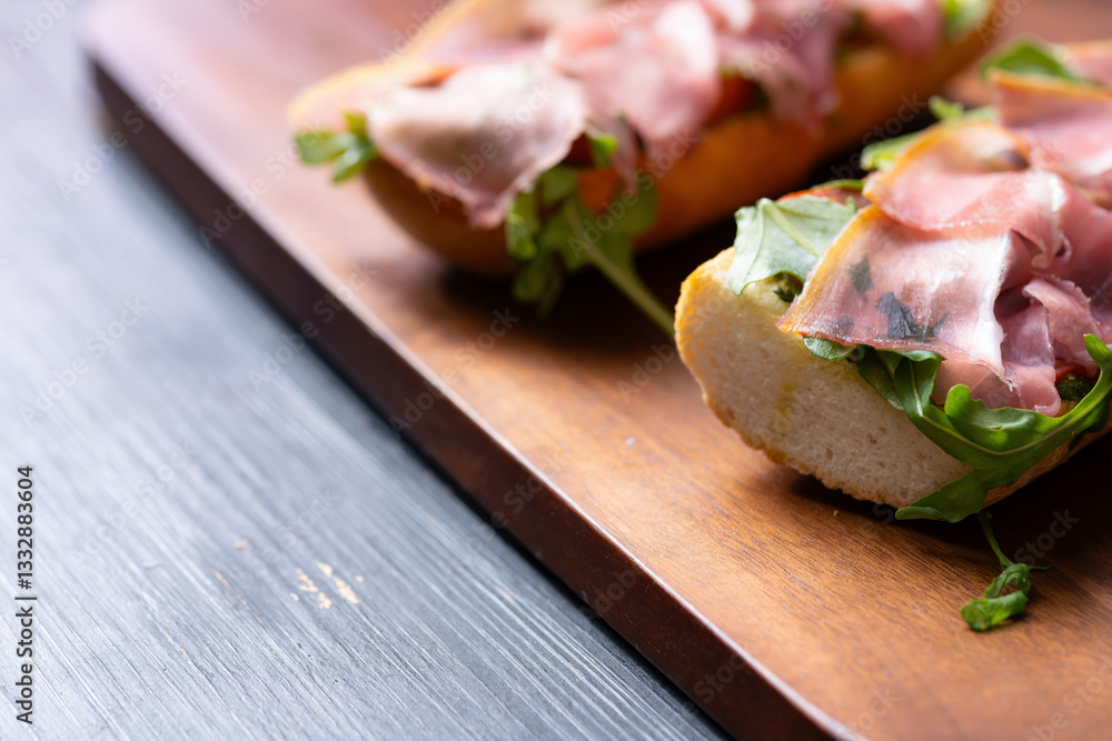 italian parma ham crouton