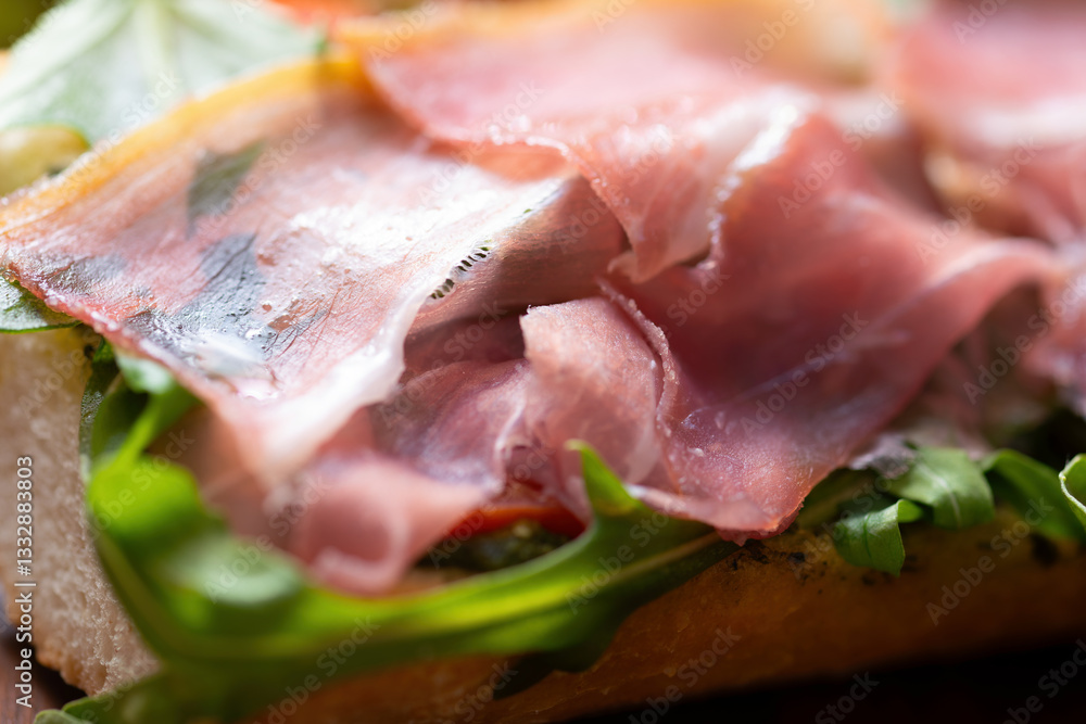 italian parma ham crouton