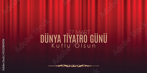 Dünya Tiyatro günü kutlama tasarımı. özel tasarım. Translation: World Theatre Day celebration design. special design.