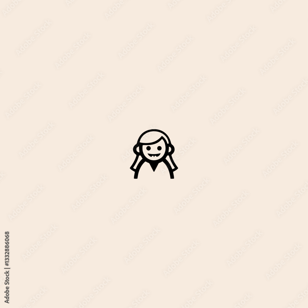 Fototapeta premium Baby and Children Faces icon flat vector design.