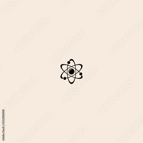 Atom Part icon flat vector design.