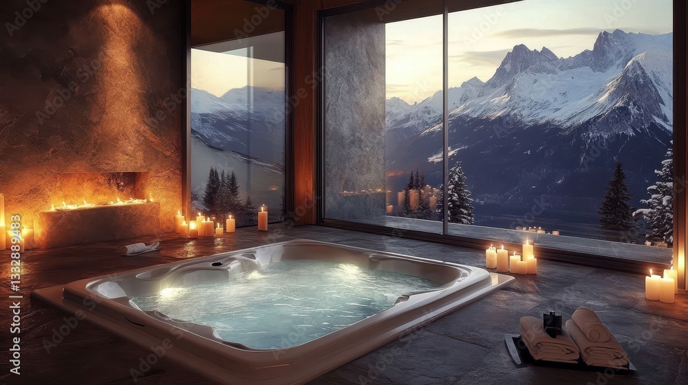 Breathtaking mountain views from a private spa sanctuary