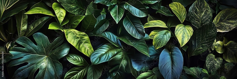 Natural green wallpaper featuring an herb wall design.