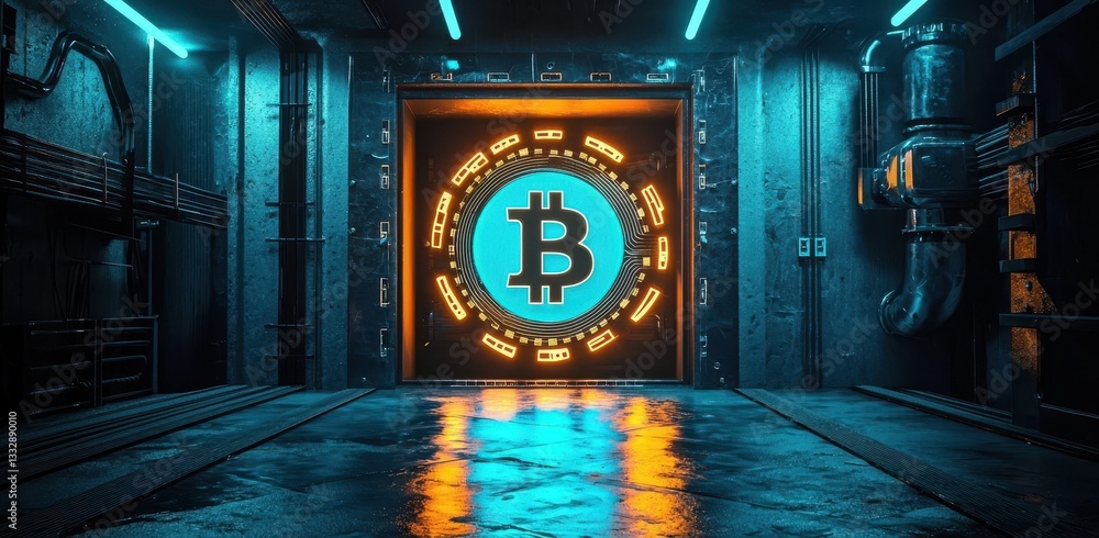 Showcasing a blend of traditional and modern financial security with a gold safe.