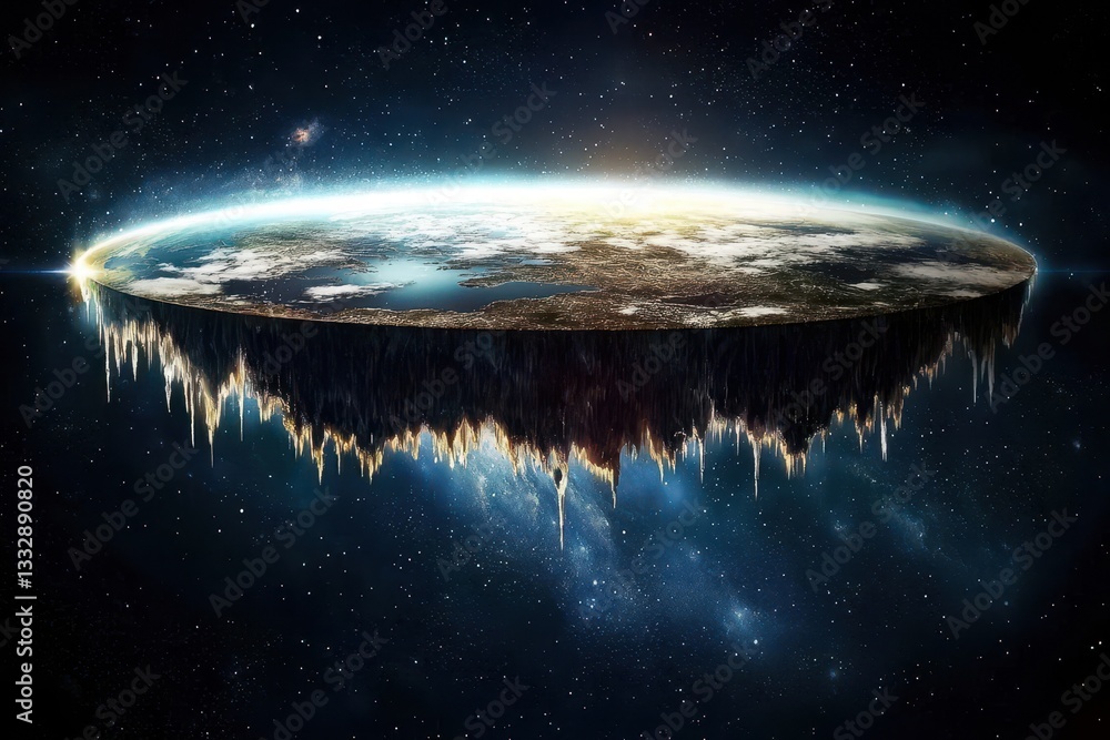 Exploring the Concept of a Flat Earth in Space