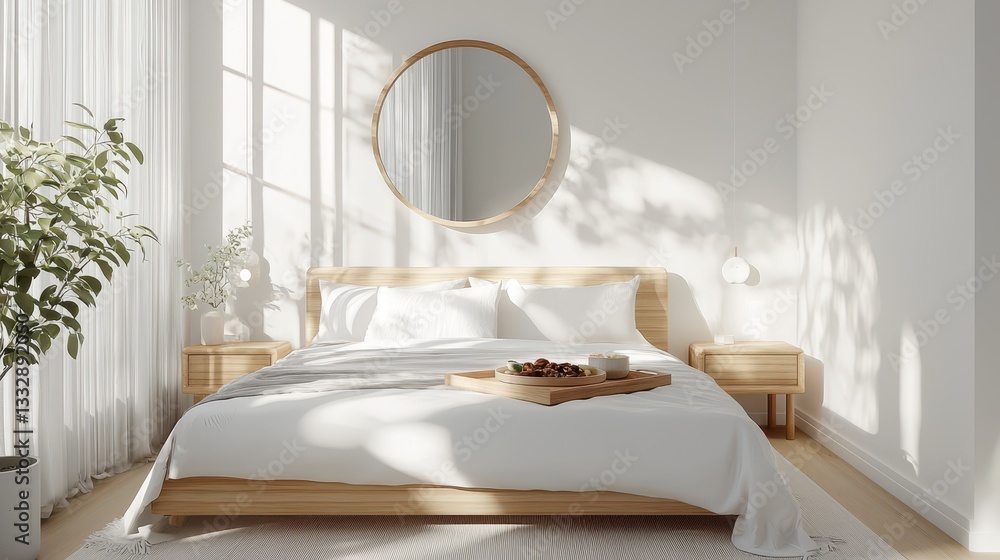 Morning Ambiance: A Cozy Setup with Wooden Furnishings