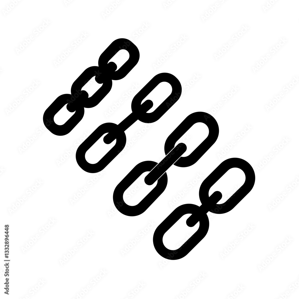 Simple Vector Illustration of Interlocking Chains Simple Vector Illustration of Interlocking Chains