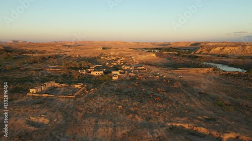 Above a tiny village in Qeshm island (Iran) right before the sunset