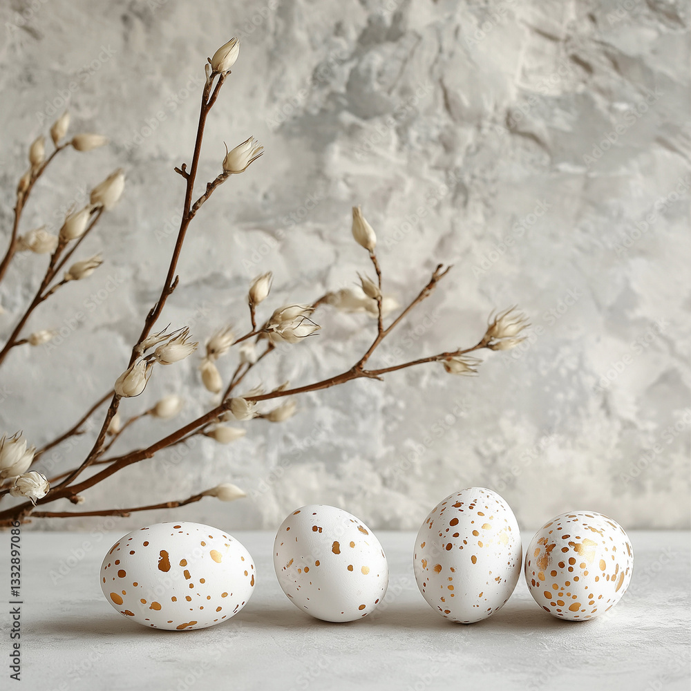 Obraz premium easter eggs and flowers