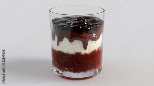 Wallpaper Mural Chocolate dessert in glass. Layers of cake, cream, and chocolate Torontodigital.ca