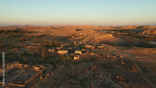 Above a tiny village in Qeshm island (Iran) right before the sunset