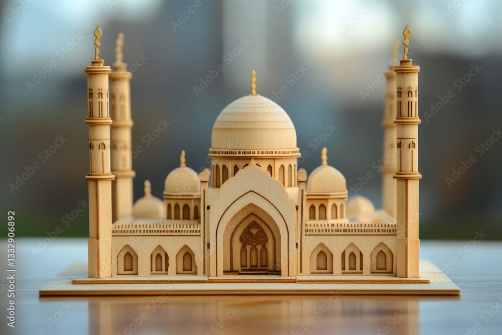 Fototapeta premium Detailed wooden model of a beautiful domed architectural structure