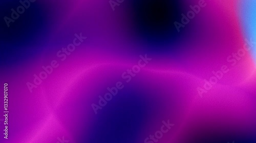 Grainy gradient abstract background in light blue vibrant pink purple bright blue black. Flow of intersecting glowing lines. Noise texture blurred fluorescent backdrop. Flowing motion. Fluid animation