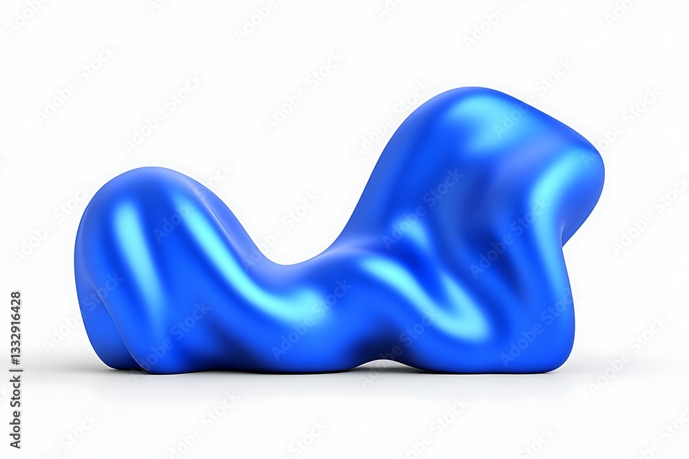 Fototapeta premium Stunning Blue Abstract Modern Sculpture