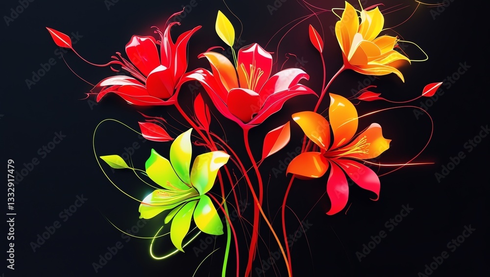 Modern Art Flowers Modern Art Flowers