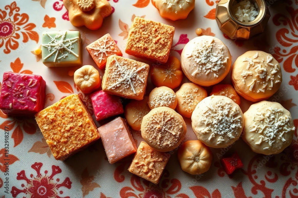 Fototapeta premium Colorful Middle Eastern Sweets Display
