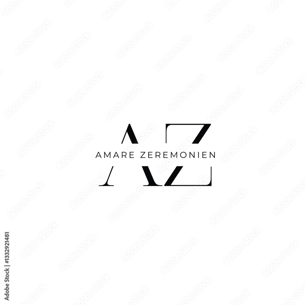 Obraz premium Az A minimal Aesthetic wellness wedding event Monogram Logo Design