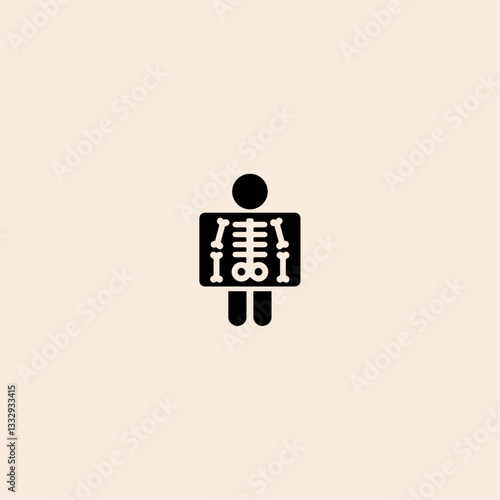 X Ray icon flat vector design.
