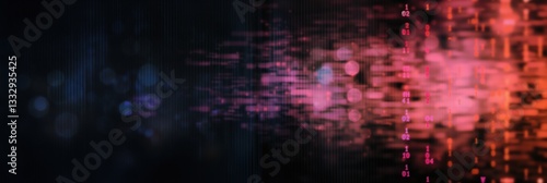 An abstract digital artwork showcasing vibrant colors and a flowing data pattern, representing modern technology, complexity, and the interplay of digital information.